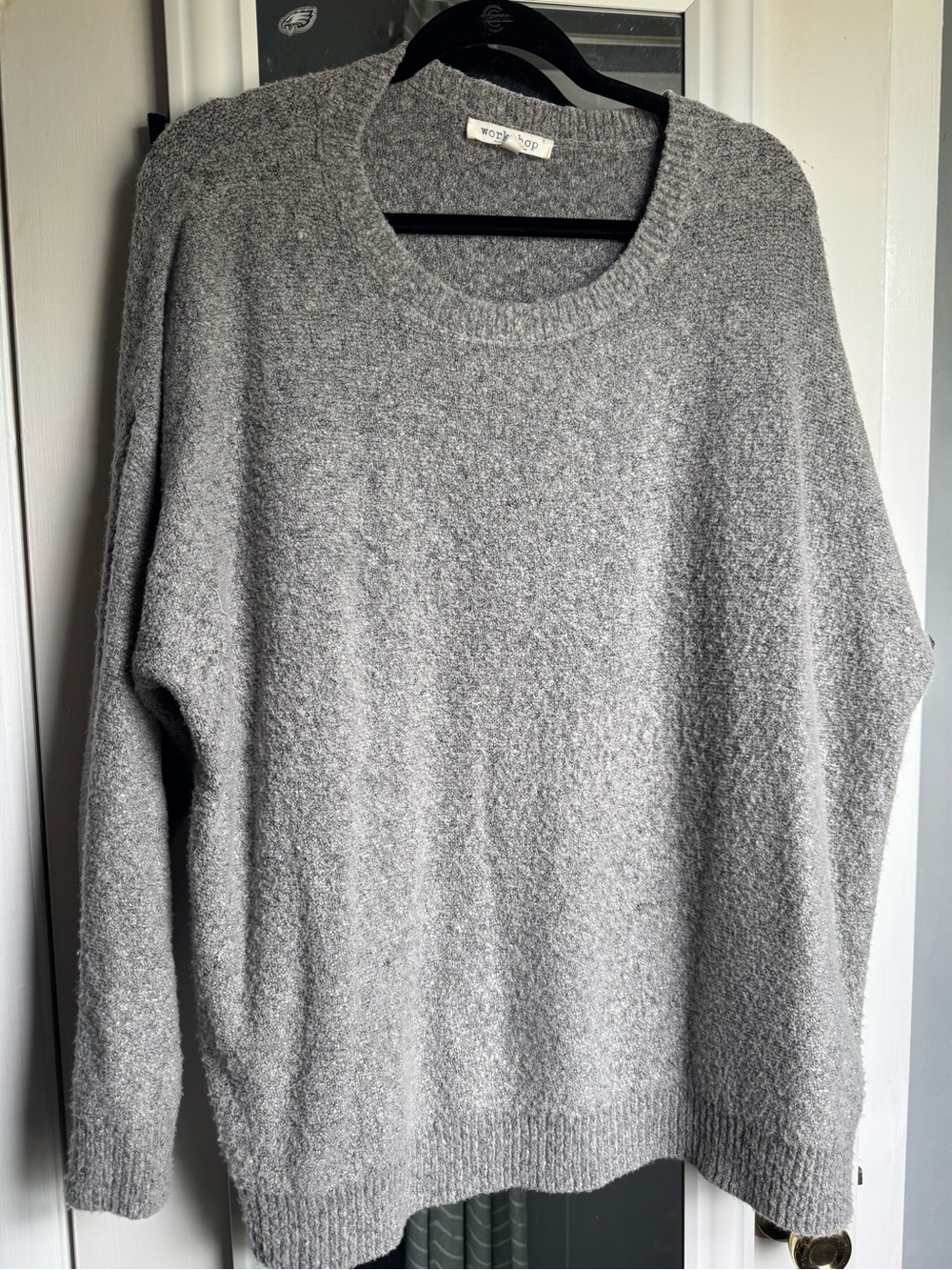 Cozy Gray Crewneck Sweater - XL